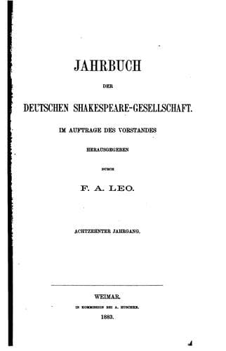 Jahrbuch der Deutschen Shakespeare-Gesellschaft