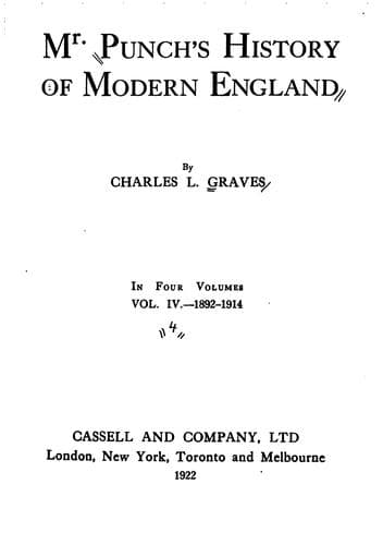Mr. Punch's History of Modern England: in four volumes Vol. 4 : 1892-1914