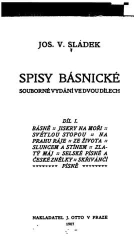 Spisy básnické: Souborné vydání ve dvou dílech