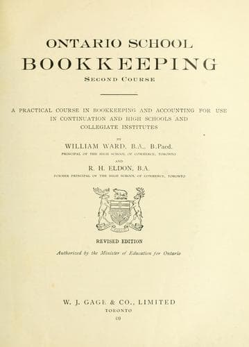 Ontario School Bookkeeping Second Course