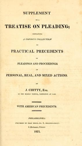 Supplement to A treatise on pleading