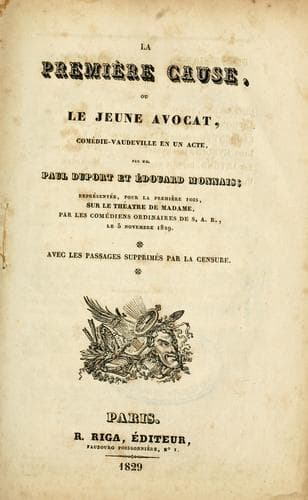 La première cause, ou, Le jeune avocat