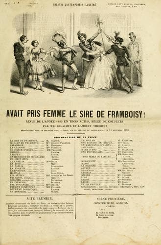 Avait pris femme le sire de Framboisy!  Revue de l'année 1855 en trois actes, mlée de couplets