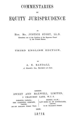 Commentaries on equity jurisprudence