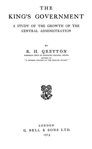 The king's government
