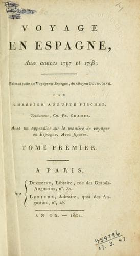 Voyage en Espagne, aux années 1797 et 1798