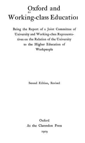 Oxford and working-class education