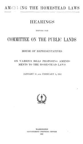 Amending the homestead laws