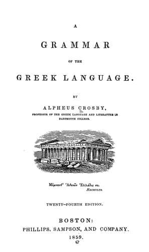 A grammar of the Greek language