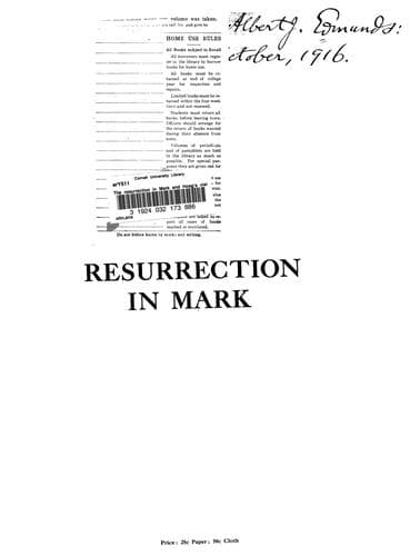 The resurrection in Mark and Hoag's vision