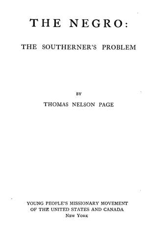 The Negro