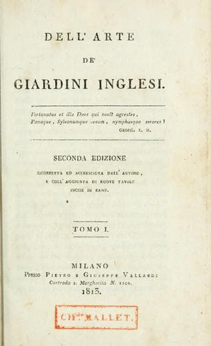 Dell' arte de' giardini inglesi