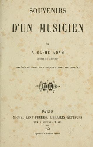 Souvenirs d'un musicien