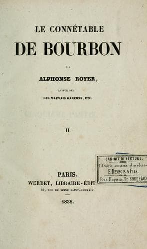 Le connétable de Bourbon