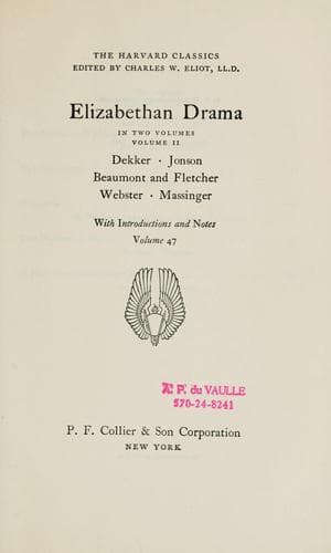 Elizabethan drama, in two volumes, volume II