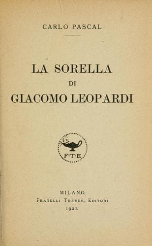 La sorella di Giacomo Leopardi