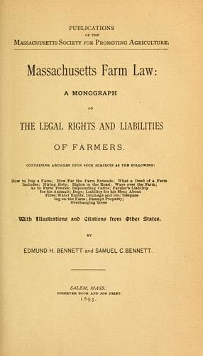 Massachusetts farm law