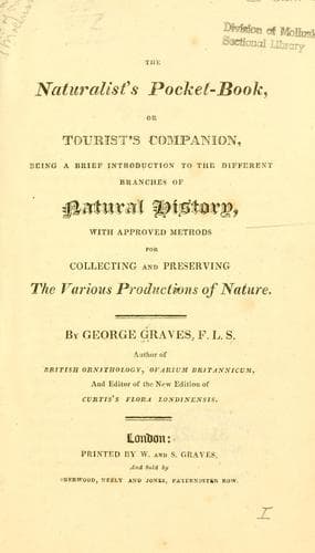 The naturalist's pocket-book, or tourist's companion