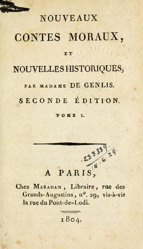Nouveaux contes moraux et nouvelles historiques