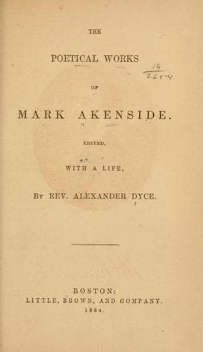 The poetical works of Mark Akenside