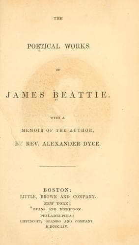 The poetical works of James Beattie