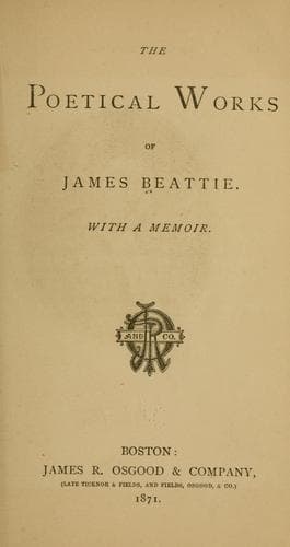 The poetical works of James Beattie
