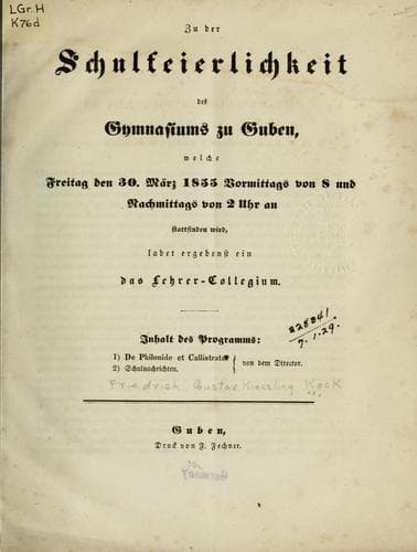 De Philonide et Callistrato