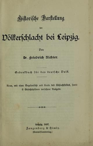 Historische Darstellung der Volkerschlacht bei Leipzig
