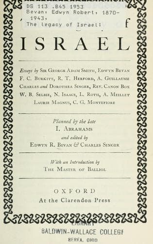 The legacy of Israel