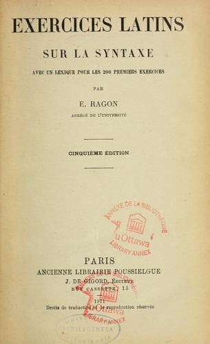 Exercices latins sur la syntaxe