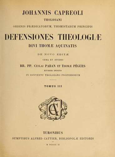 Defensiones theologiæ divi Thomæ Aquinatis
