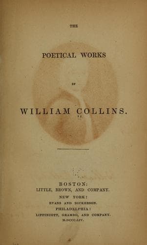 The poetical works of William Collins