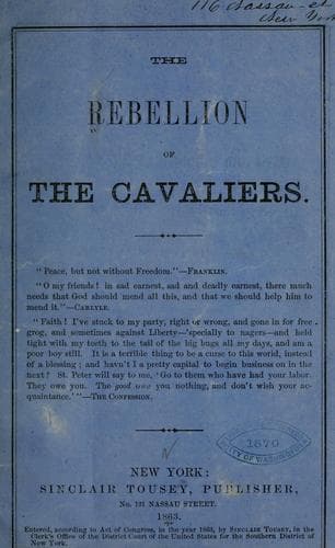 The Rebellion of the cavaliers ...