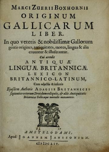 Originum Gallicarum liber ...