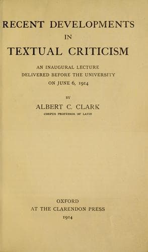 Recent developments in textual criticism