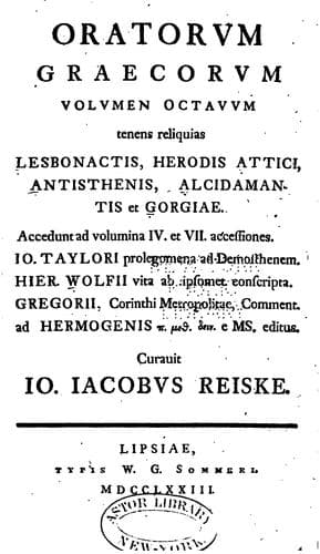 Oratorum Græcorum quorum princeps est Demosthenes