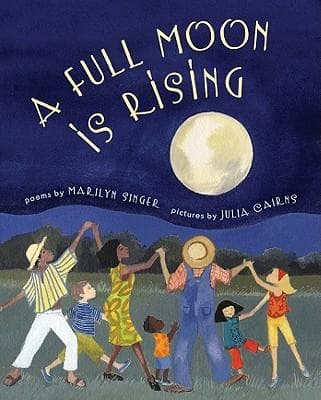 A full moon is rising