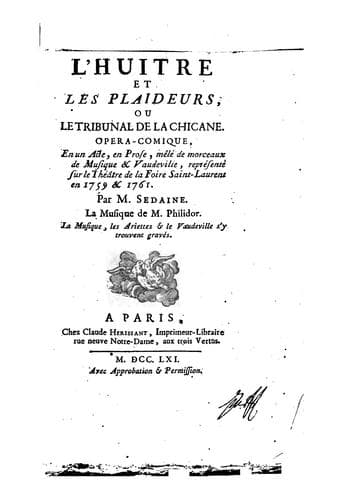 L'huitre et les plaideurs, ou, Le tribunal de la chicane