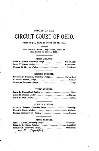 Reports of cases argued and determined in the Circuit courts of Ohio...v.1-22