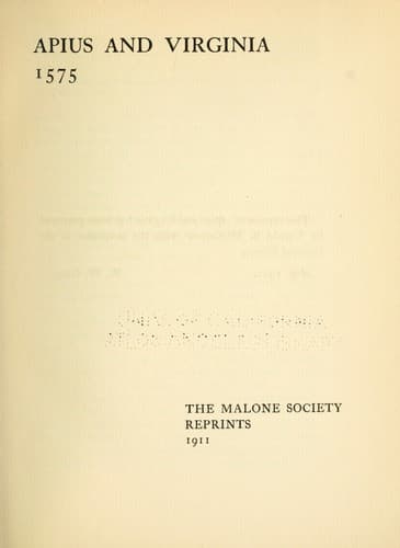 Apius and Virginia.  1575