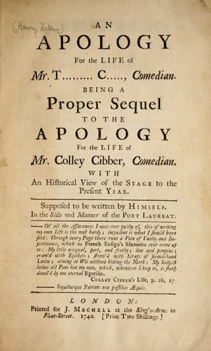An Apology for the life of Mr. T......... C....., comedian
