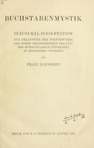 Buchstabenmystik