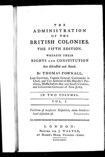 The administration of the British colonies