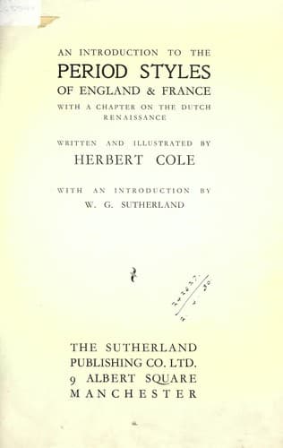 An introduction to the Period styles of England and France