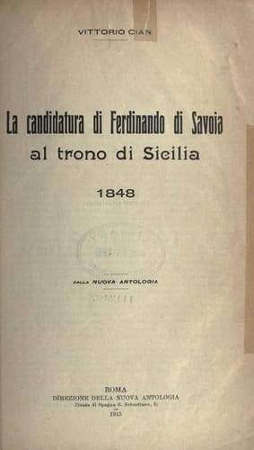 La candidatura di Ferdinando di Savoia al trono di Sicilia, 1848