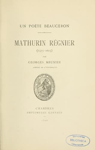 Mathurin Régnier (1573-1613)