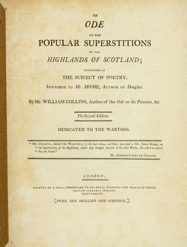 An ode on the popular superstitions of the Highlands of Scotland