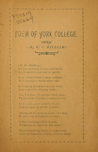Poem of York college