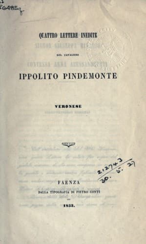 Quattro lettere inedite