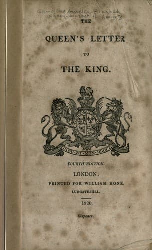The Queen's letter to the King